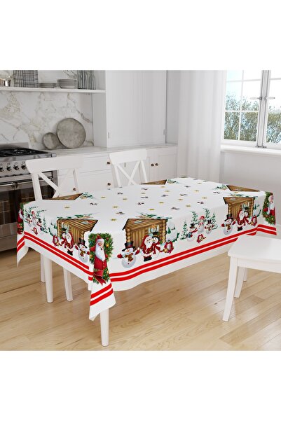 Cardea Home Collection عيد ميلاد سعيد سانتا كلوز مفرش المائدة منقوشة