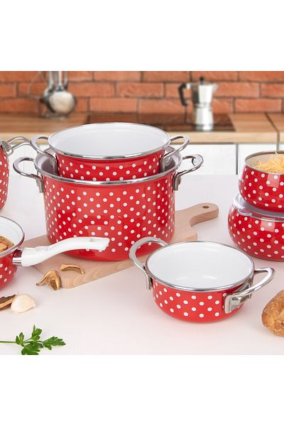 shumee TECKA enameled pot 14 cm, 650 ml