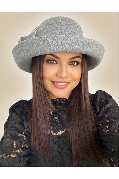 Confortino Women's felt hats with medium brims - ONE SIZE, ADJUSTABLE