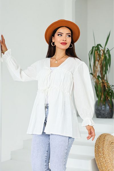 Vegove Front Gathered Kimono Tunic