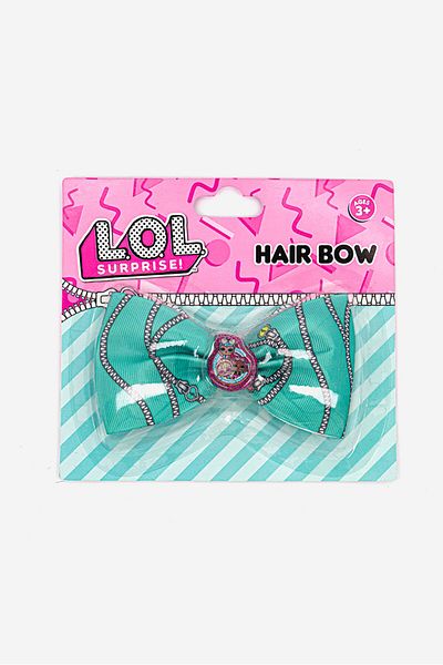 L.O.L. SURPRISE Kids Girl Printed Bow Hair Clip, Green