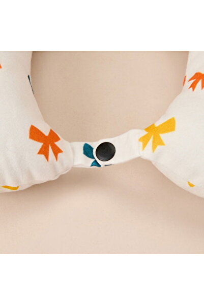 Wexta Kurdele Desenli Seyahat Boyun Yastığı - Renkli - 28,5x30 cm