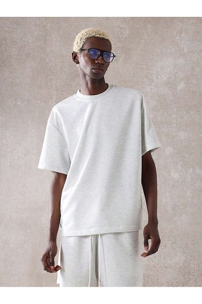 ACTIVE MODA - Men's Cotton Printed Large Size Tshirt-Shorts 2-Piece Set
