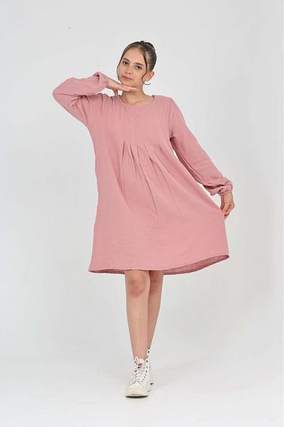 Toontoy Girl's Pleated Detailed Dress