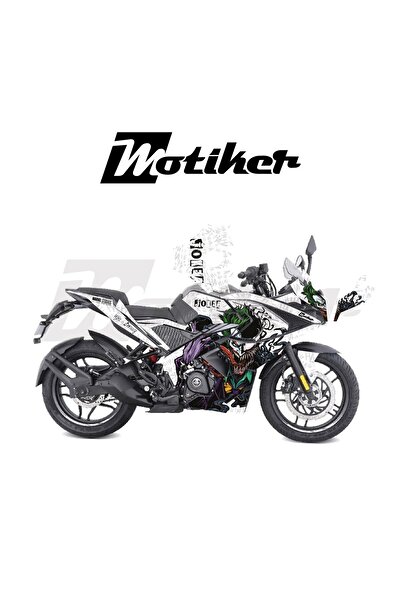 Motiker Bajaj RS200 Sticker Joker Model Parçalı Motosiklet Kaplama Sticker Et...