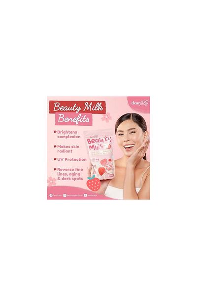 DEARS Dear Face Beauty Milk Premium Japanese Strawberry Glutathione Drink