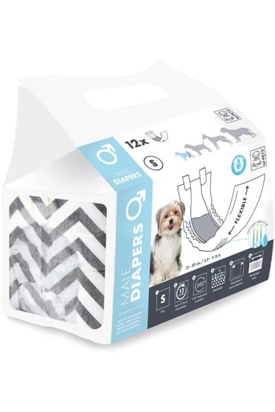 Genel Markalar M-PETS DIAPERS ERKEK KÖPEKLER İÇİN KÜLOT (S) 12Lİ