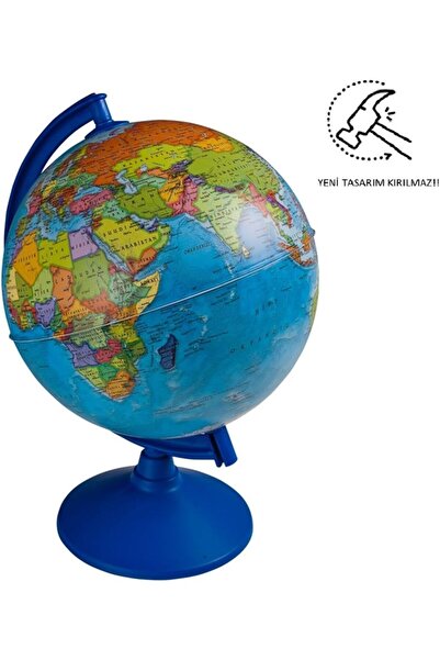 Hepta Collection Lrs Store Unlit Political World Globe 30 cm Diameter Largest Size Earth Globe Educational Map, Blue