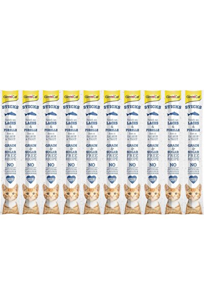 Hepta Collection GimCat Sticks Somonlu Ödül Çubuğu 10 5 Gr