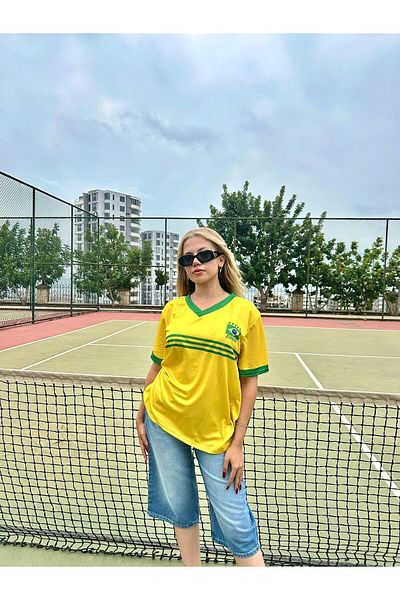Wisevelya Yellow Brazil Jersey Shirt