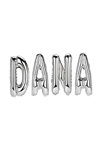SDX Market Dana Name Letter Balloon Set, Silver, 40Cm