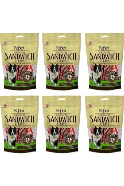 Reflex Ördekli Sandviç Çubuk Köpek Ödülü 80 gr 6'lı Set