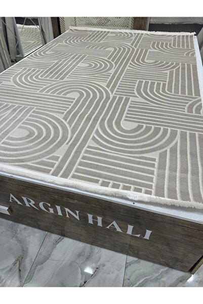 Duru Akrilik Yün Halı Bohem Desen Bej Renk ARGIN HALI