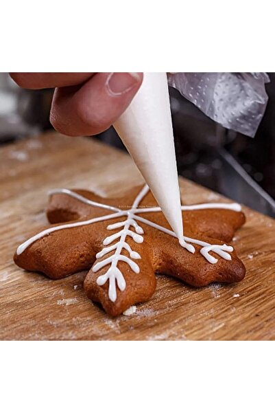 STOREMAX Busstier 50 Adet Tek Kullanımlık Krema Sıkma Torbası - Profesyonel Pasta ve Tatlı Süsleme İçin Dayan