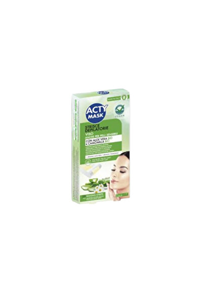 Acty Mask Benzi depilatoare pentru fata Acty Mask cu aloe si musetel, 20 buc