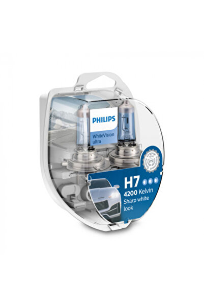 Philips Set 2 Becuri Far H7/W5W PX26D 55W 12V White Vision Ultra