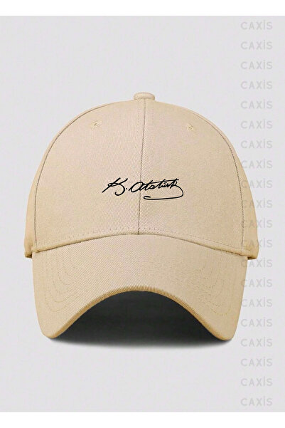 caxis Pălărie imprimată cu semnătură Kemal Atatürk Căciulă de gabardină regla...