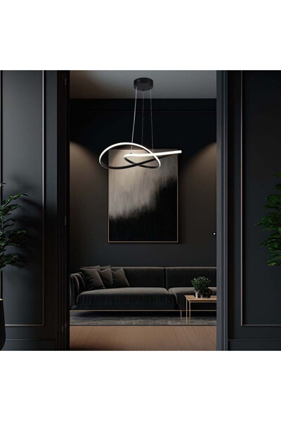 V-TAC LED Chandelier 8012-VT, 20W, 2540lm, warm light, IP20, black,