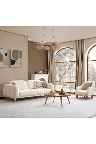 Cavissa Home Living Duru Bohem Sırt Mekanizmalı Yataklı Koltuk Takımı 3+1