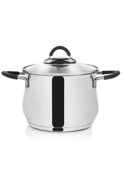 shumee DALIE 18 cm, 3.5 l steel pot with glass lid
