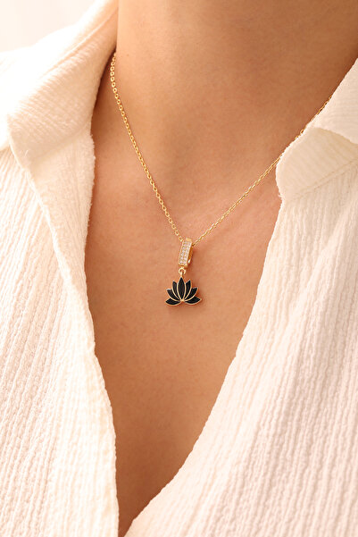 YAVUZ KUYUMCULUK 14 Ayar Altın Forse Zincir Lotus Kolye