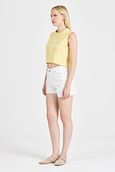odelon Γυναικείο 100% βαμβακερό κίτρινο κορνίζα