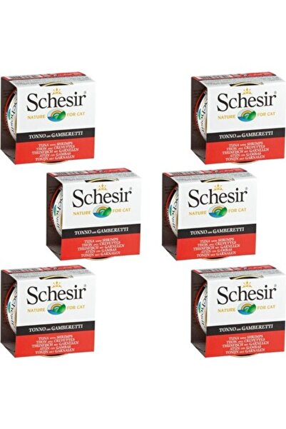 Schesir Ton Balıklı Karidesli Jöleli Kedi Konservesi 85 gr x 6 Adet