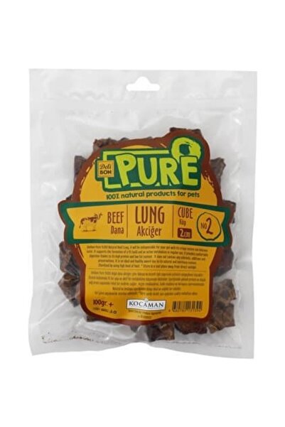 Delibon Kurutulmuş Küp Şeklinde Dana Akciğer Köpek Ödül Maması 2 Cm 100 Gr