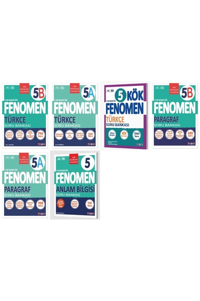 Fenomen Yayıncılık Fenomen Okul 2025 5. Sınıf Türkçe + Paragraf + Anlam Bilgi...