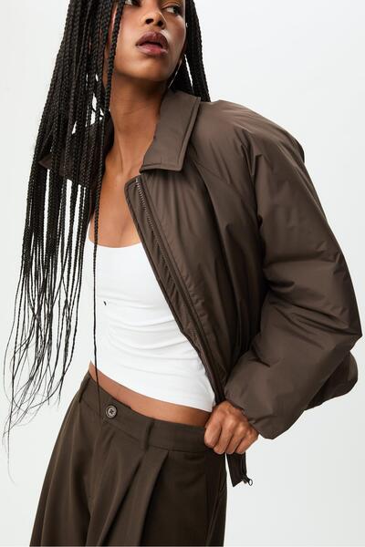 Stradivarius Normal Kesim Şişme Mont