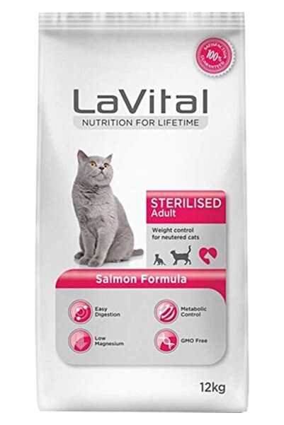LaVital Adult Sterilsed Somonlu Kısırlaştırılmış Yetişkin Kuru Kedi Maması 12 kg