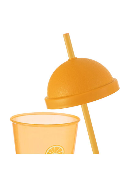 shumee Plastic cup with lid and straw 450 ml