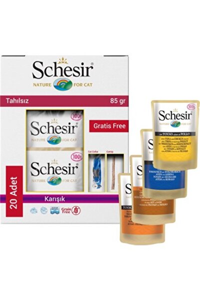 Schesir Pouch Karışık Kedi Konservesi 20X85 gr