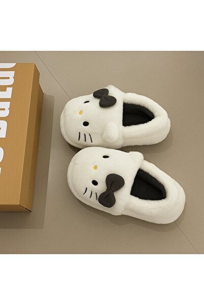 Gofeel Gri Hello Kitty Nasomi Tatlı Peluş Panduf Terlik