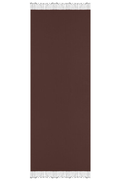 Bursa İpek Bitter Brown Black Double Sided Silk Shawl