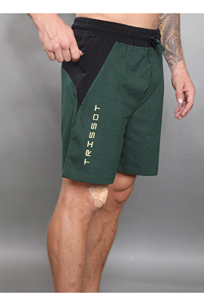 LAUREN SMITH Athletic Men’s Shorts 100%Cotton Comfortable Workout, Elastic Waist & Zipper Pockets-