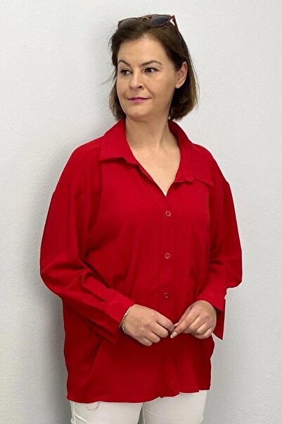 Mia Butik Women's Red Ayrobin Shirt