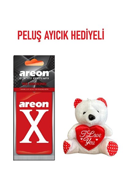 Areon Peluş Ayıcık Hediyeli X Kırmızı Kaliteli Araç Kokusu
