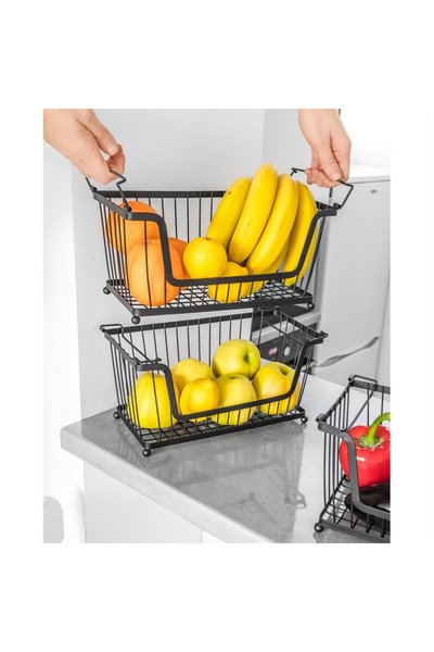 shumee Black metal fruit and vegetable basket