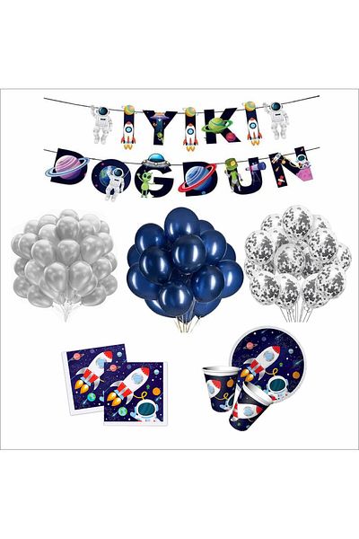 ZENVİVA Space Themed Mini Set for 8 People