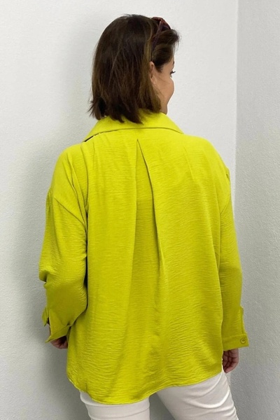 Mia Butik Women's Oil Green Ayrobin Shirt