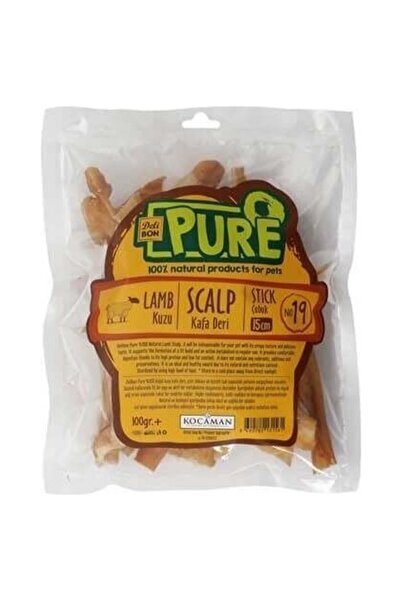 Delibon Kurutulmuş Çubuk Kuzu Kafa Derisi Köpek Ödül Maması 15 cm 100 gr