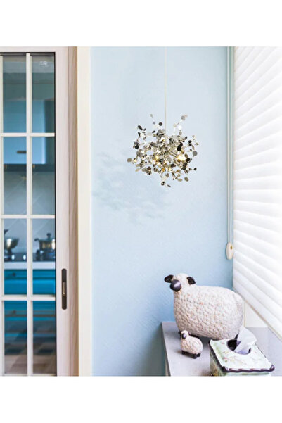 LUXXO Suspensie Monetti Silver, 3xG9, corp aluminiu, decoruri metalice, 45x45x45cm