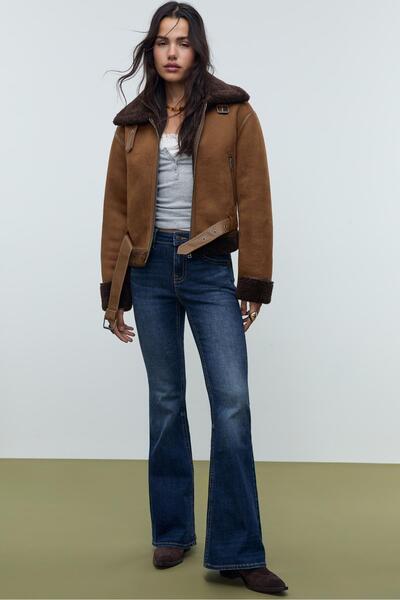 Stradivarius İçi kürklü kısa ceket