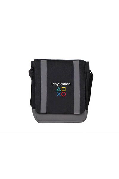 Z zepplin Playstation Console Text Black Saddle Bag