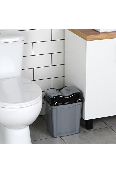 shumee Grey plastic waste bin 9 l