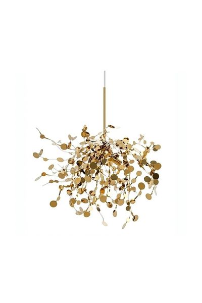 LUXXO Suspensie Monetti Gold, 3xG9, corp aluminiu, decoruri metalice, 45x45x45cm