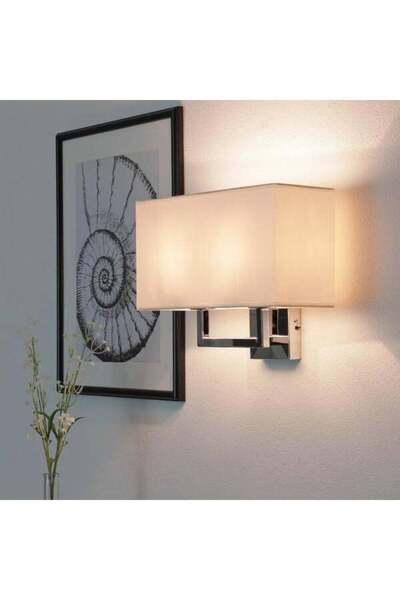 homelight ابليك جداري كروم مستطيل