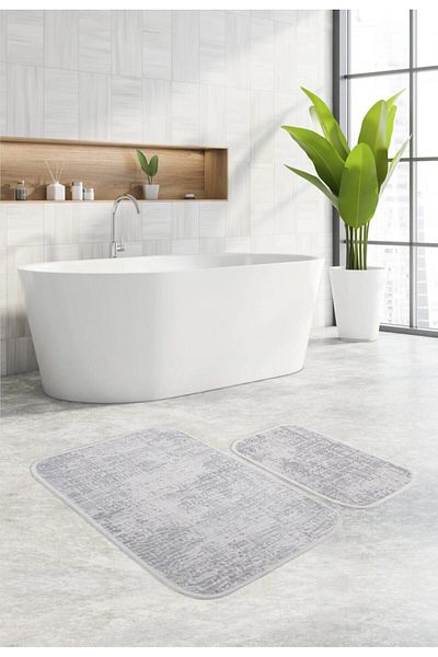 Özdilek 2-Piece Toilet Set Bathroom Mat