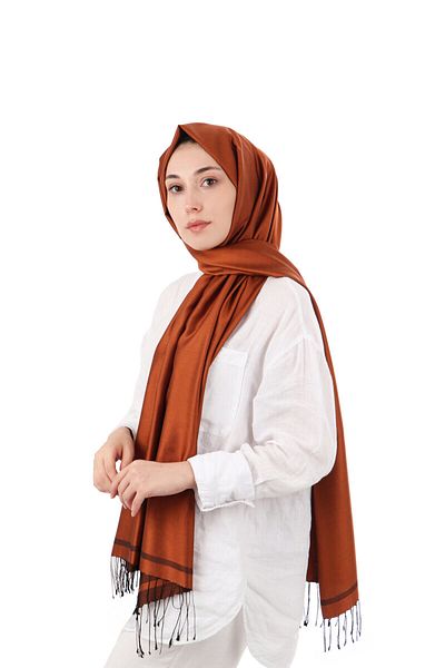 Bursa İpek Tile Black Double Sided Silk Shawl